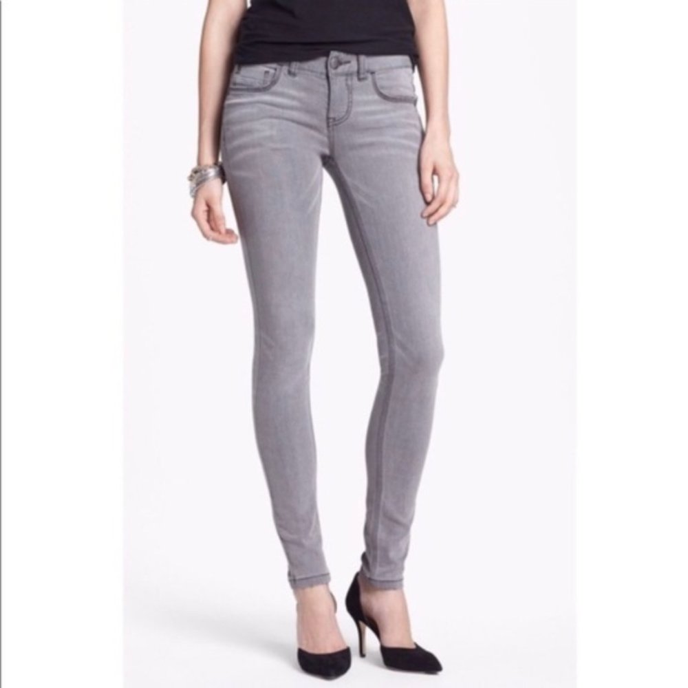 Free People Gray Wash Skinny Jeans